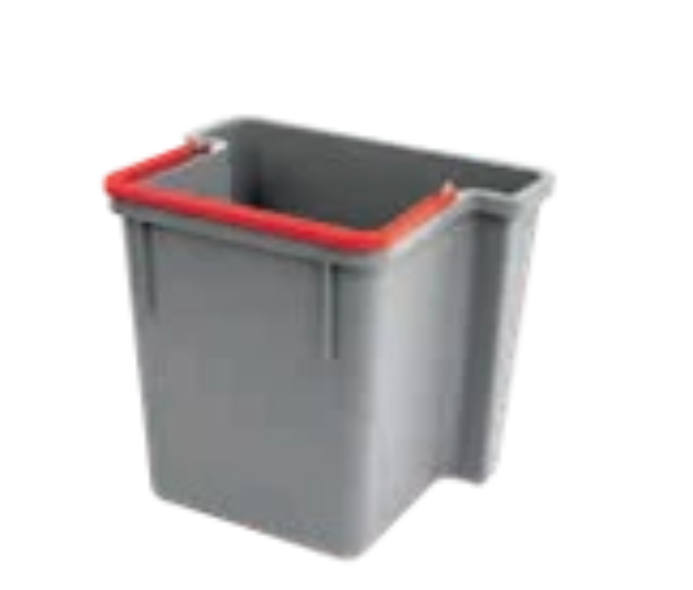 Cubo trasero de agua sucia con asa roja 15L