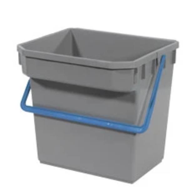 Cubo con asa azul 28L